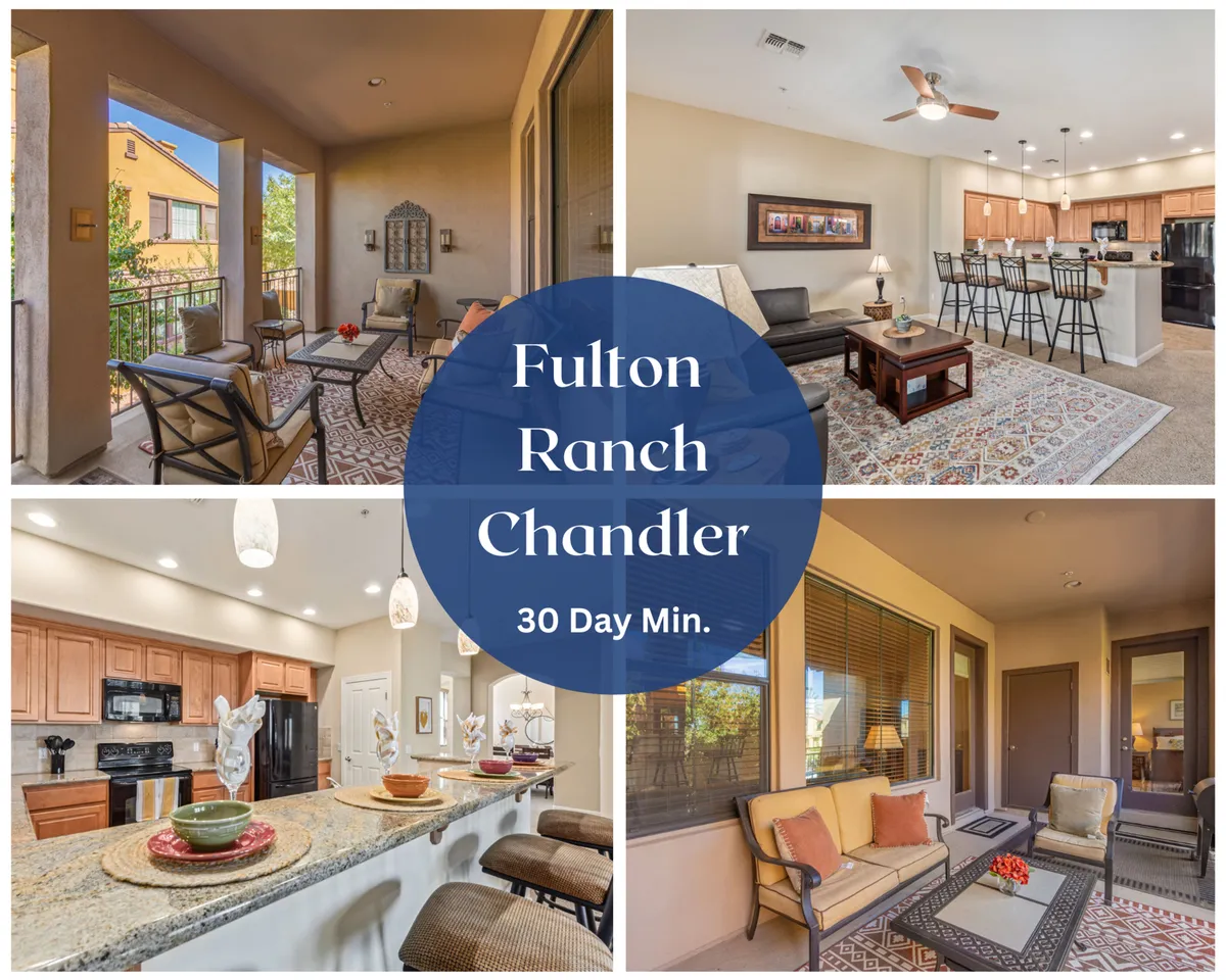 The image showcases an inviting, sunlit open-concept living area featuring a modern kitchen island, cozy living room seating, a stylish dining area, and a private balcony with plush seating and sunset views. The space feels perfect for relaxing, entertaining, and enjoying moments with family or friends.